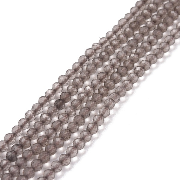 

PandaHall Natural Ice Obsidian Beads Strands, Faceted, Round, 3mm, Hole: 0.5mm, about 132pcs/strand, 15.47''(39.3~39.5cm) Obsidian Round