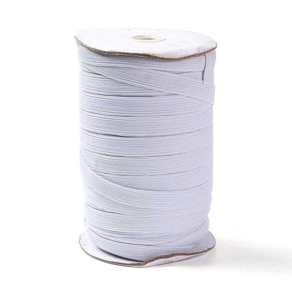 

PandaHall (Defective Closeout Sale: Spool was Yellowing) Flat Braided Elastic Rope Cord, Heavy Stretch Knit Elastic with Spool, White...
