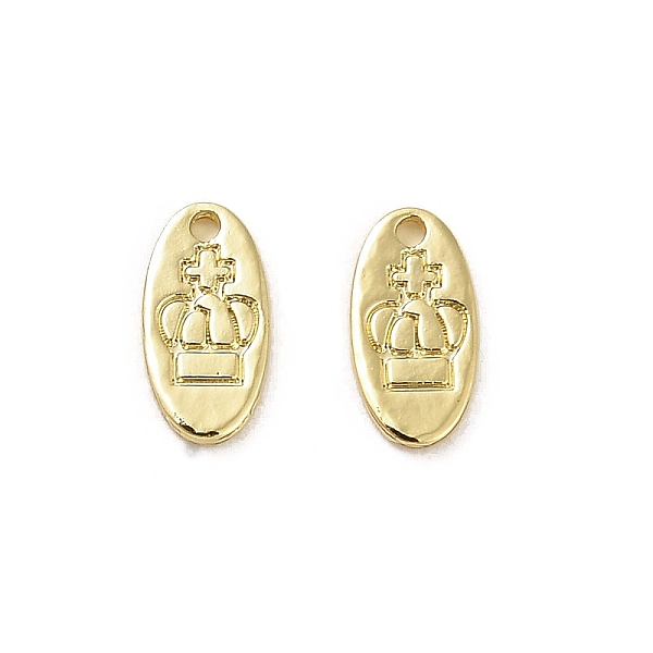 

PandaHall Alloy Pendants, Oval with Crown, Golden, 9x4.5x1mm, Hole: 0.8mm Alloy Oval