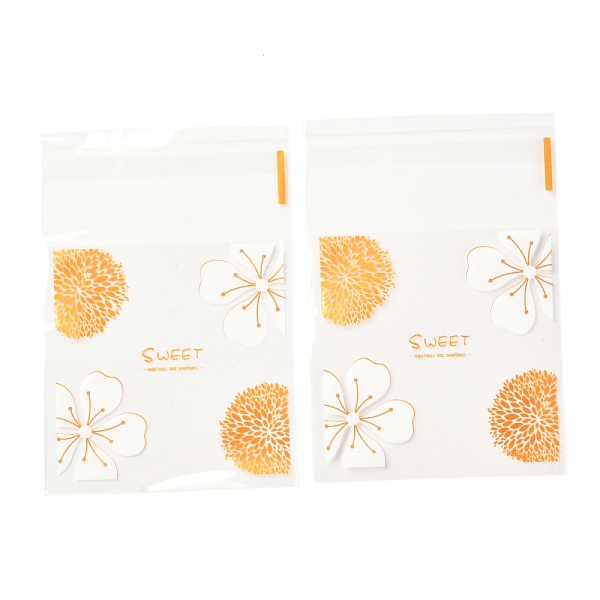 

PandaHall Rectangle OPP Self-Adhesive Bags, with Word and Flower Pattern, for Baking Packing Bags, Sandy Brown, 10x7x0.02cm, 100pcs/bag...