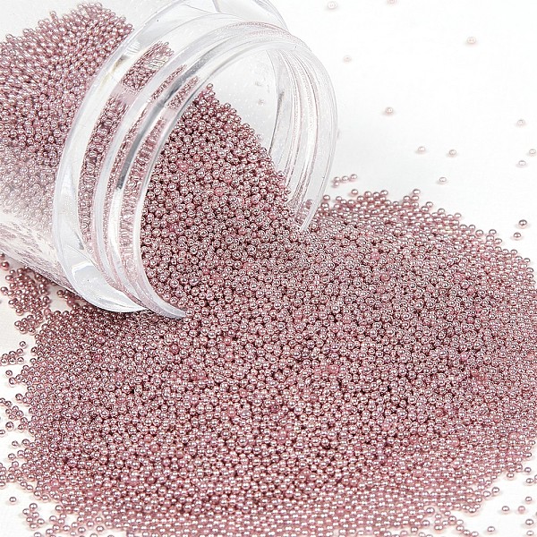 

PandaHall Color Plated DIY 3D Nail Art Decoration Mini Glass Beads, Tiny Caviar Nail Beads, Indian Red, 0.6~0.8mm, about 15g/box Glass Round...