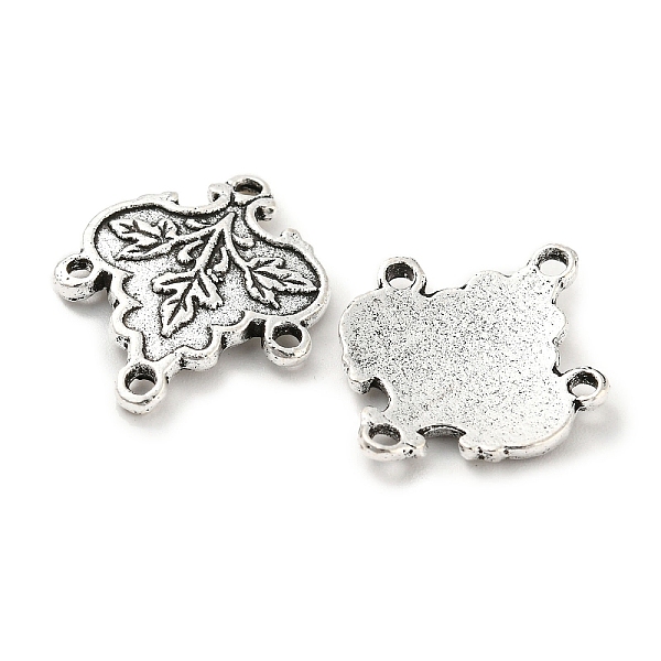 

PandaHall Alloy Chandelier Component Links, Flower with Leaf Connector, Antique Silver, 22x17x2mm, Hole: 1.5mm Alloy Flower