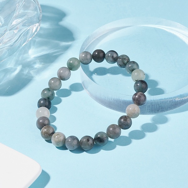 

PandaHall Natural Emerald Quartz Round Beaded Stretch Bracelet, Gemstone Jewelry for Women, Inner Diameter: 2-1/8 inch(5.3cm), Beads: 8.5mm...