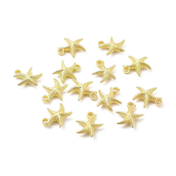 

PandaHall CCB Plastic Pendants, Starfish Charm, Golden, 16x15x4mm, Hole: 1.8mm Plastic Starfish
