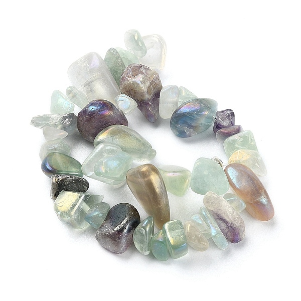Electroplated Natural Fluorite Beads Strands