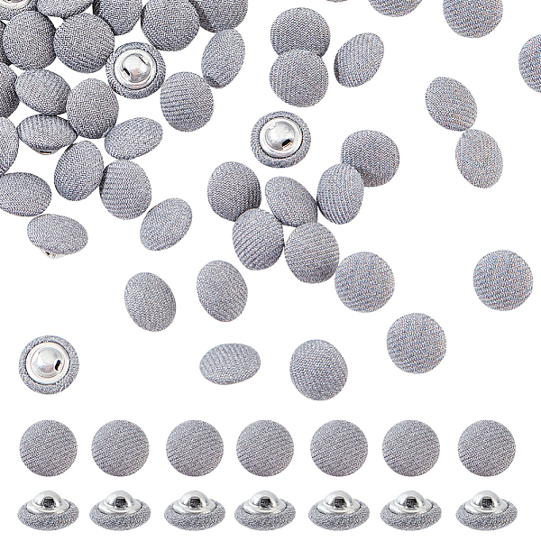 100Pcs 1-Hole Aluminum Buttons