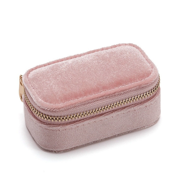 

PandaHall Velvet Box, Jewelry Organizer, for Necklaces, Rings, Rectangle, Pink, 8.5x4.8x4cm Velvet Rectangle Pink