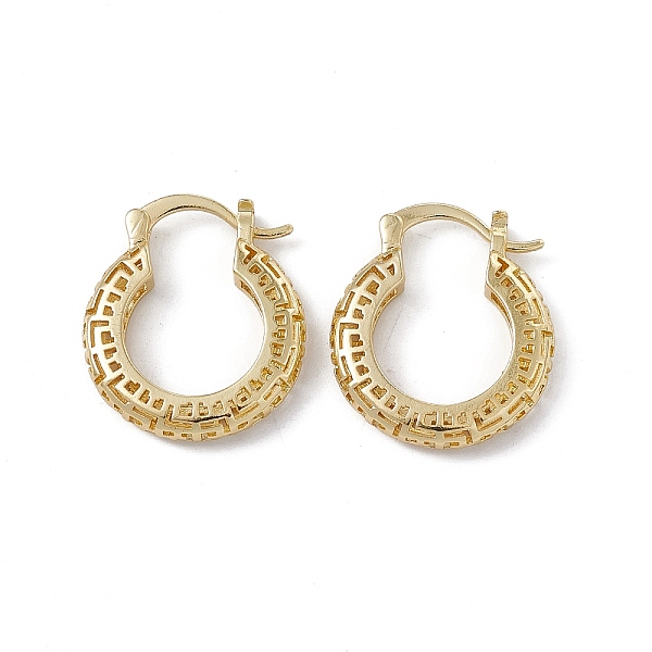 

PandaHall Brass Hoop Earrings for Women, Rack Plating, Long-Lasting Plated, Lead Free & Cadmium Free, Flat Round, Real 18K Gold Plated...