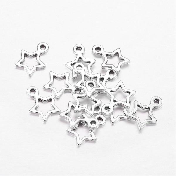 

PandaHall Tibetan Style Alloy Charms, Star, Christmas, Antique Silver, Lead Free & Cadmium Free, 14x10x2mm, Hole: 1.5mm Alloy Star