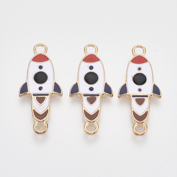 

PandaHall Spaceflight Theme Light Gold Tone Alloy Links connectors, with Enamel, Rocket, Colorful, 29.5x12.5x1.5mm, Hole: 2mm Alloy+Enamel...