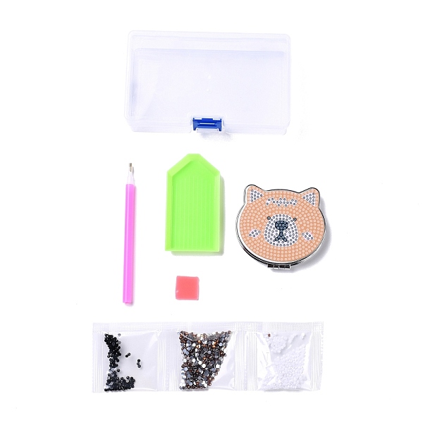 

PandaHall DIY Bear Special Shaped Diamond Painting Mini Makeup Mirror Kits, Foldable Two Sides Vanity Mirrors, with Rhinestone, Pen, Plastic...