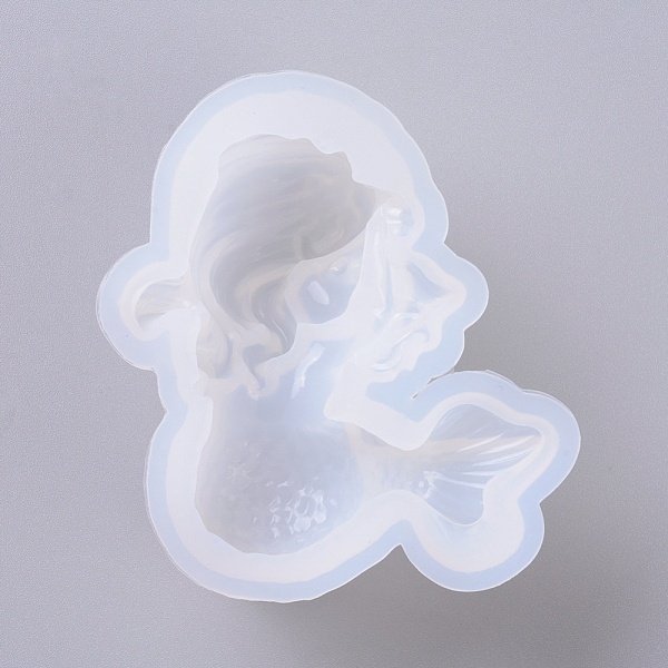 

PandaHall Statue Silicone Molds, Portrait Sculpture Resin Casting Molds, For UV Resin, Epoxy Resin Jewelry Making, Mermaid, White...