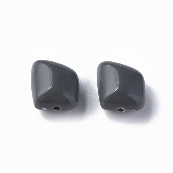 

PandaHall Opaque Acrylic Beads, Polygon, Gray, 17.5x15.5x11mm, Hole: 2mm, about 230pcs/500g Acrylic Polygon Gray