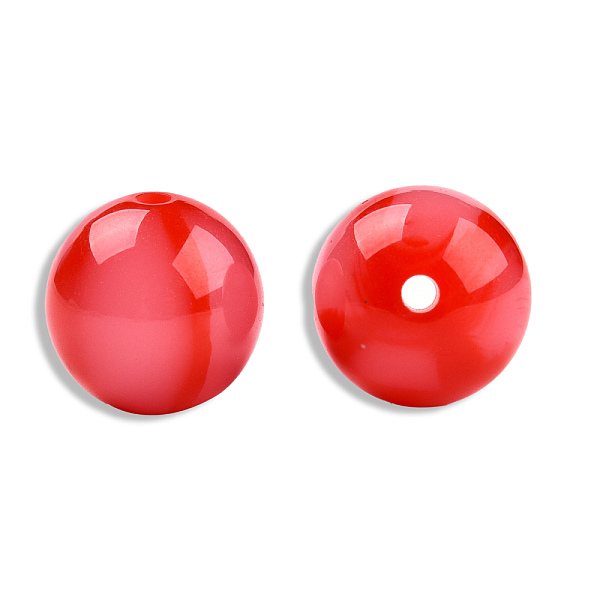 

PandaHall Opaque Resin Beads, Round, Crimson, 16mm, Hole: 3mm Resin Round Pink