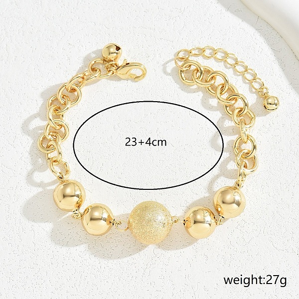 

PandaHall Metal Ball Ankletsts for Women Iron