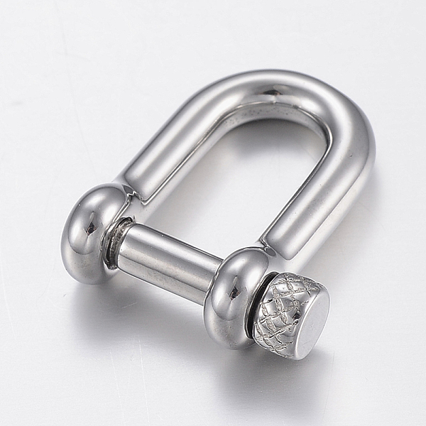 

PandaHall 304 Stainless Steel D-Ring Anchor Shackle Clasps, For Bracelets Making, Stainless Steel Color, 26x20x7.5mm, Inner: 16.5x8.5mm 304...