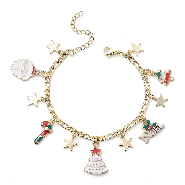 Weihnachtsbaum Weihnachtsmann Legierung Emaille Charm Armbänder