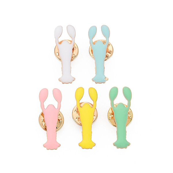 

PandaHall Cute Shrimp Enamel Pin, Animal Brass Enamel Brooch for Backpack Clothes, Nickel Free, Mixed Color, Golden, 28.5x10mm Brass..., Multicolor