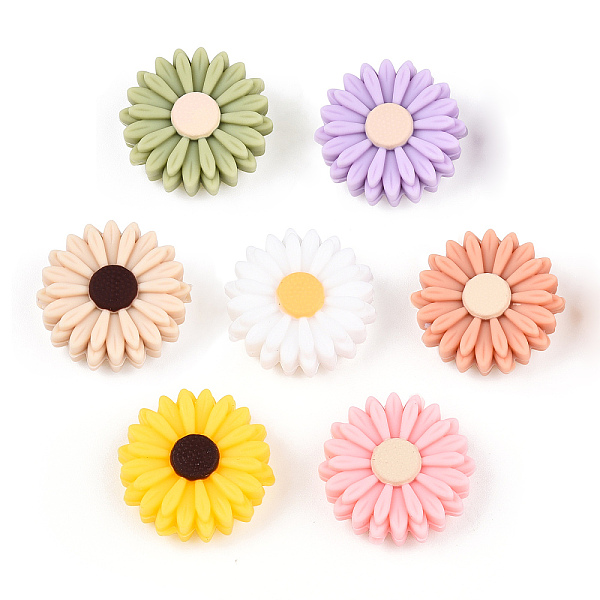 

PandaHall Food Grade Eco-Friendly Silicone Focal Beads, Chewing Beads For Teethers, DIY Nursing Necklaces Making, Daisy, Mixed Color..., Multicolor