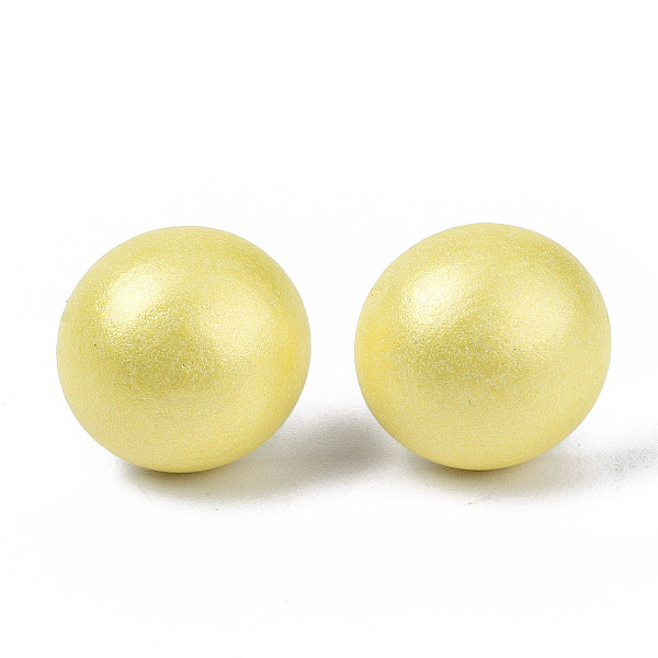 

PandaHall Pearlized Half Round Schima Wood Earrings for Girl Women, Stud Earrings with 316 Surgical Stainless Steel Pins, Champagne Yellow...