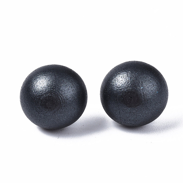 

PandaHall Pearlized Half Round Schima Wood Earrings for Girl Women, Stud Earrings with 316 Surgical Stainless Steel Pins, Black, 11x4.5mm...