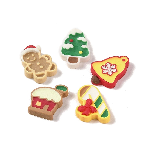 

PandaHall Christmas Opaque Resin Decoden Cabochons, Santa Claus & Gingerbread Man & Christmas Bell, Mixed Shapes, Mixed Color..., Multicolor