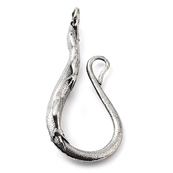 

PandaHall Tibetan Style Alloy Pendants, Snake Charms, Antique Silver, 70.5x30x12mm, Hole: 4.4mm Alloy Snake