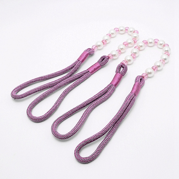 

PandaHall Polyester Curtain Tiebacks, with Round Plastic Beads, Dark Orchid, 71.5x0.9cm Polyester Round