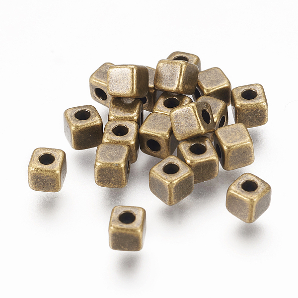 

PandaHall Tibetan Style Spacer Beads, Lead Free & Nickel Free & Cadmium Free, Antique Bronze Color, Cube, 4mm long, 4mm wide, 4mm thick...