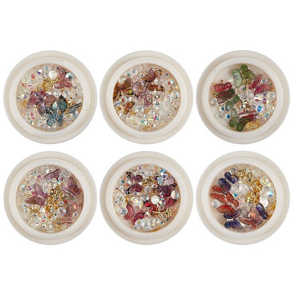 

PandaHall Paper Cabochons, Nail Art Decorations, Lifelike Butterfly, Mixed Color, 4~8x5~10x0.1mm, about 50pcs/box, 6Boxes Paper Butterfly..., Multicolor