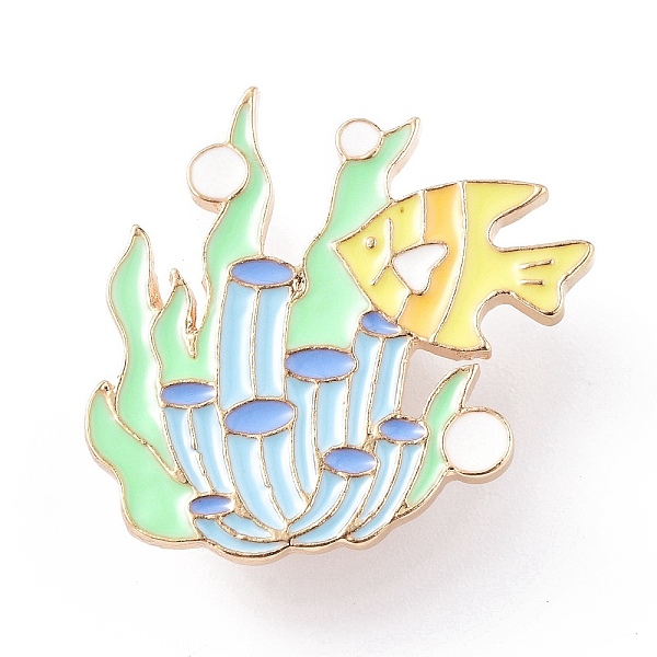 

PandaHall Colorful Ocean Theme Enamel Pin, Light Gold Alloy Badge for Backpack Clothes, Fish Pattern, 28x27x1.8mm, Pin: 1mm Alloy+Enamel...