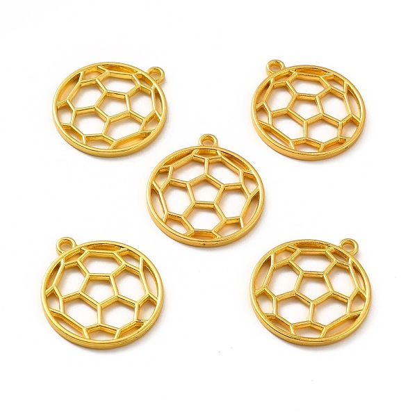 

PandaHall Alloy Open Back Bezel Pendants, for DIY UV Resin, Epoxy Resin, Pressed Flower Jewelry, Football, Golden, 34.5x30.5x2.5mm, Hole...