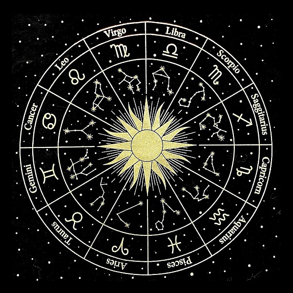 

PandaHall Suede Fabric Tarot Tablecloth for Divination, Tarot Card Pad, Pendulum Tablecloth, Square, Black, Constellation Pattern, 490x490mm...