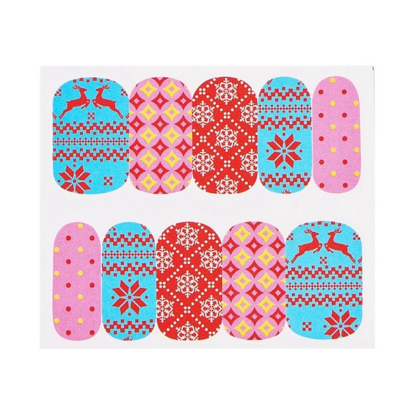 

PandaHall Christmas Series Nail Art Full-Cover Sticker, Mixed Santa Claus Snowman Deer Nail Art Wrap, for Women Girls Winter Nails...