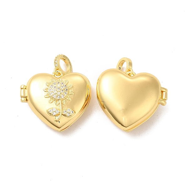 

PandaHall Eco-Friendly Rack Plating Brass Micro Pave Clear Cubic Zirconia Locket Pendants, Long-Lasting Plated, Lead Free & Cadmium Free...