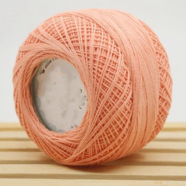 

PandaHall 45g Cotton Size 8 Crochet Threads, Embroidery Floss, Yarn for Lace Hand Knitting, Light Salmon, 1mm Cotton