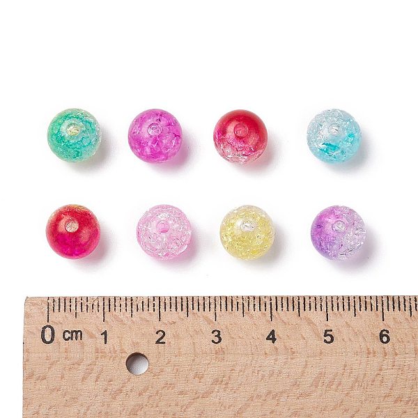 Perles En Acrylique Transparentes Craquelées