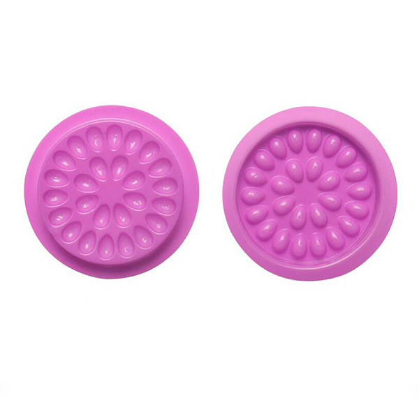 

PandaHall PVC Eyelash Extension Pads, Grafting Eyelashes Tools, Flat Round, Orchid, 4.7cm Plastic Flat Round Purple