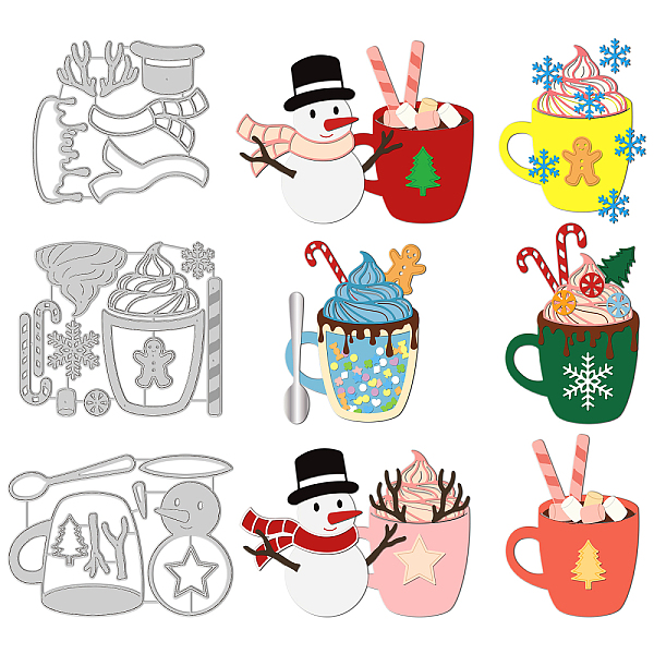 

PandaHall Christmas Theme Carbon Steel Cutting Dies Stencils, for DIY Scrapbooking, Photo Album, Decorative Embossing Paper Card, Stainless...