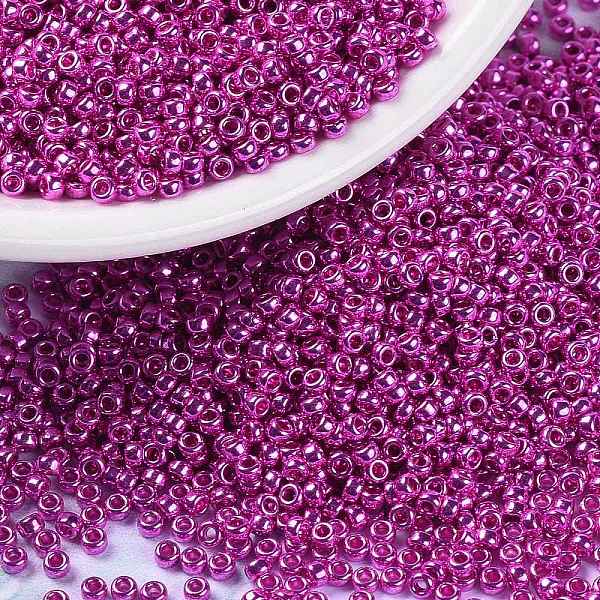 

PandaHall MIYUKI Round Rocailles Beads, Japanese Seed Beads, 15/0, (RR1077) Galvanize Dark Pink, 15/0, 1.5mm, Hole: 0.7mm, about 5555pcs/10g...