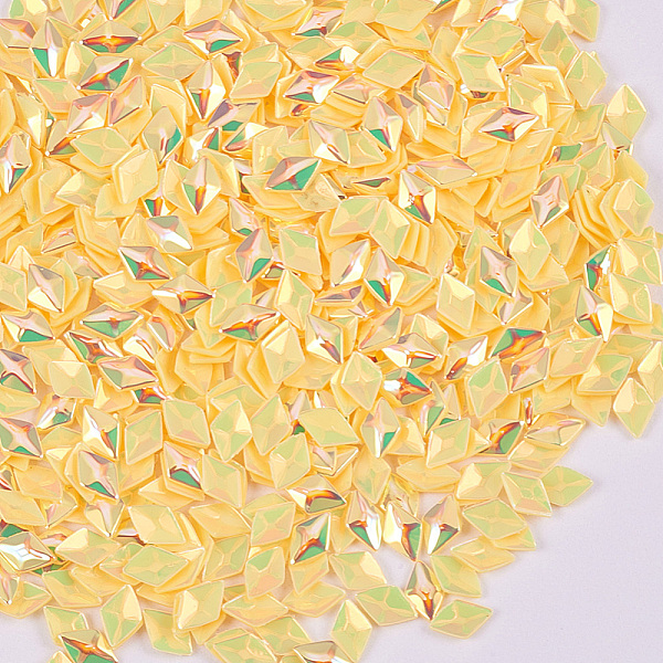 

PandaHall Laser Shining Nail Art Glitter, Manicure Sequins, DIY Sparkly Paillette Tips Nail, Rhombus, Yellow, 3.5x2.5x1.5mm Plastic Rhombus...