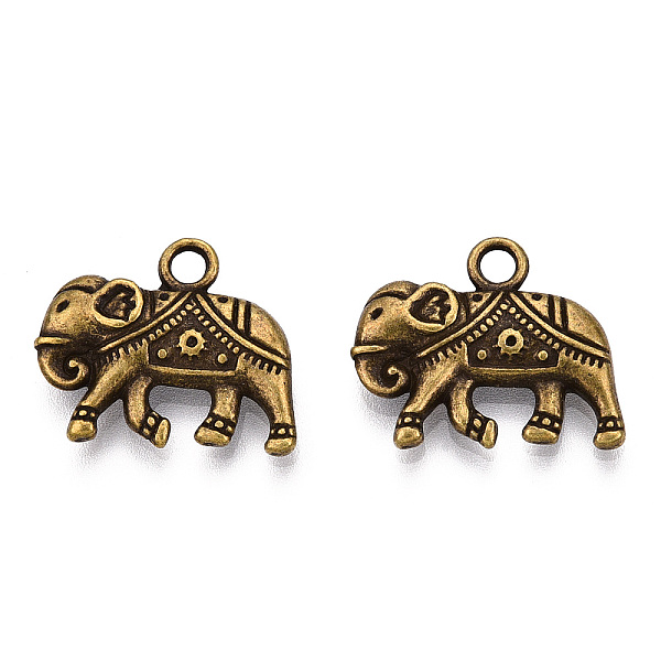 

PandaHall Tibetan Style Alloy Pendants, Elephant, Cadmium Free & Nickel Free & Lead Free, Antique Bronze, 17x21x4mm, Hole: 2.5mm, about...