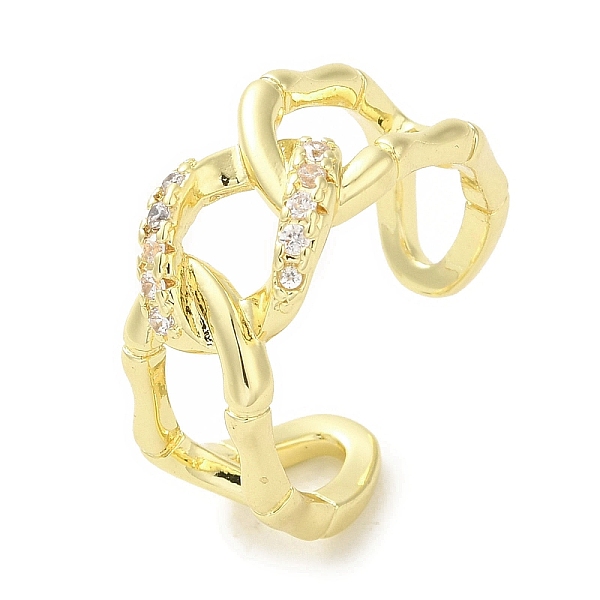 

PandaHall Brass Micro Pave Cubic Zirconia Rings for Women, Long-Lasting Plated, Golden, Adjustable Brass+Cubic Zirconia Clear