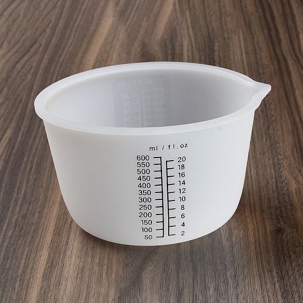 

PandaHall Silicone Epoxy Resin Mixing Measuring Cups, For UV Resin, Epoxy Resin Jewelry Making, Column, White, 145x131x85mm, Inner Diameter...