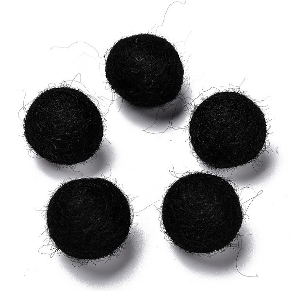 

PandaHall Wool Felt Balls, Black, 18~22mm Wool Black