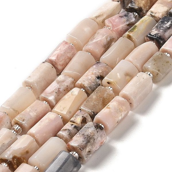 

PandaHall Natural Pink Opal Beads Strands, with Seed Beads, Faceted, Column, 8.5~11x5.5~6.5mm, Hole: 1mm, about 14~15pcs/strand, 7.48''...