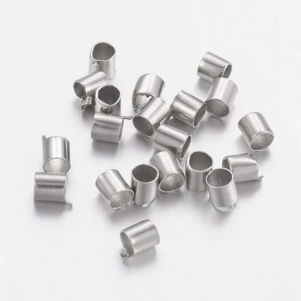 

PandaHall Brass Crimp Beads, Tube, Platinum, 2x2x0.15mm, Hole: 1.5mm Brass Tube