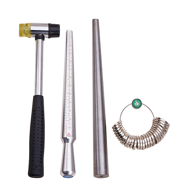 4 Sets Jewelry Ring Mandrel Sizer Tool