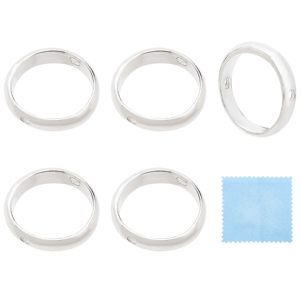 

PandaHall BENECREAT 6Pcs Sterling Silver Bead Frame, Ring, with Suede Fabric Square Silver Polishing Cloth, Silver, 10.5x2.5mm, Hole: 1mm...