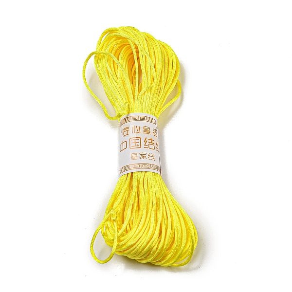 

PandaHall Polyester Embroidery Floss, Cross Stitch Threads, Yellow, 1.5mm, 20m/bundle Polyester Yellow